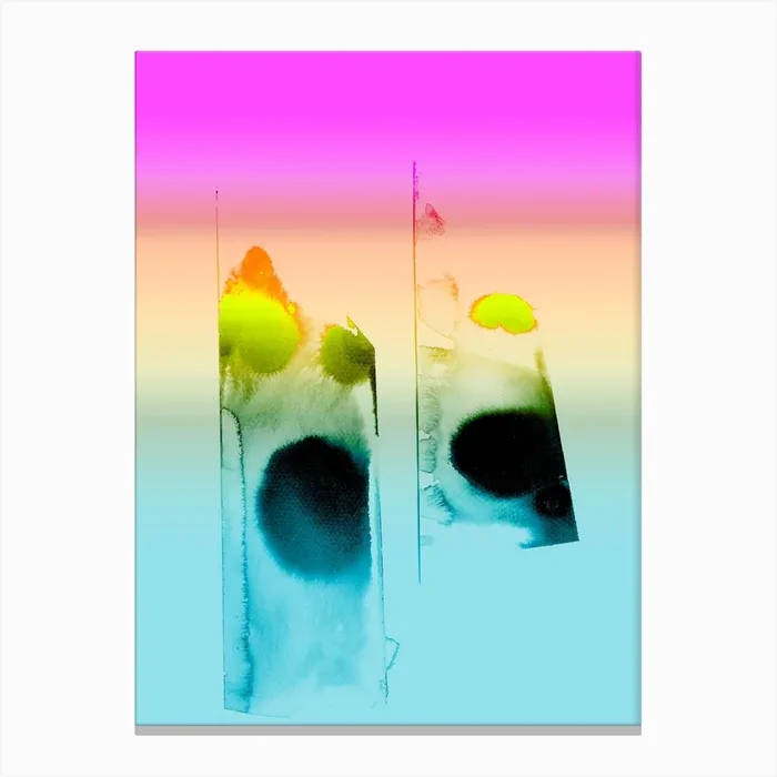 Blurred Dots II Canvas Print by Julia Hariri