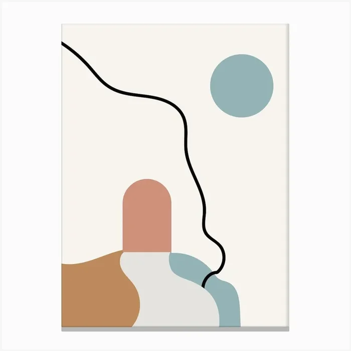 Boho Terracota Road Canvas Print by Mambo