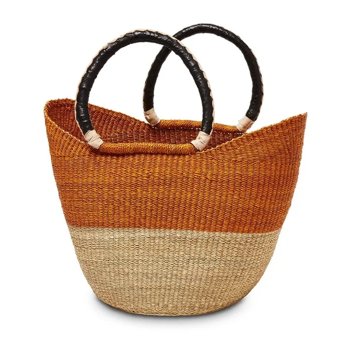 Bolga Turmeric & Natural Shopping Basket