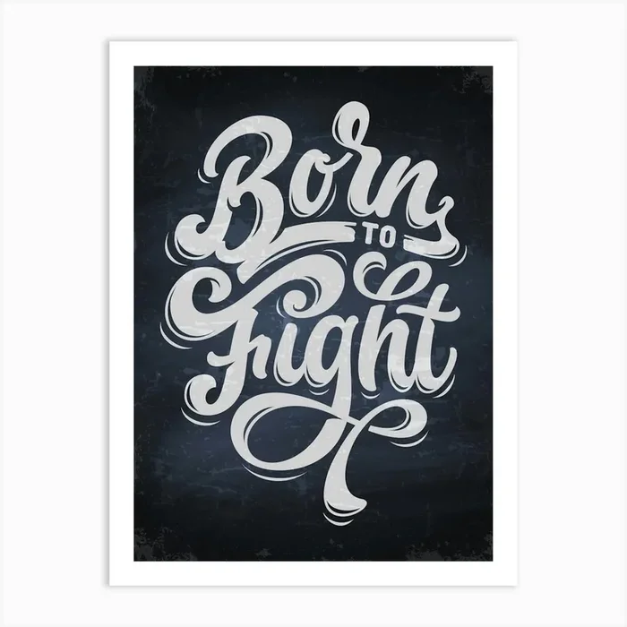Born To Fight — kitchen art print, kitchen wall decor Art Print by Synthwave1950