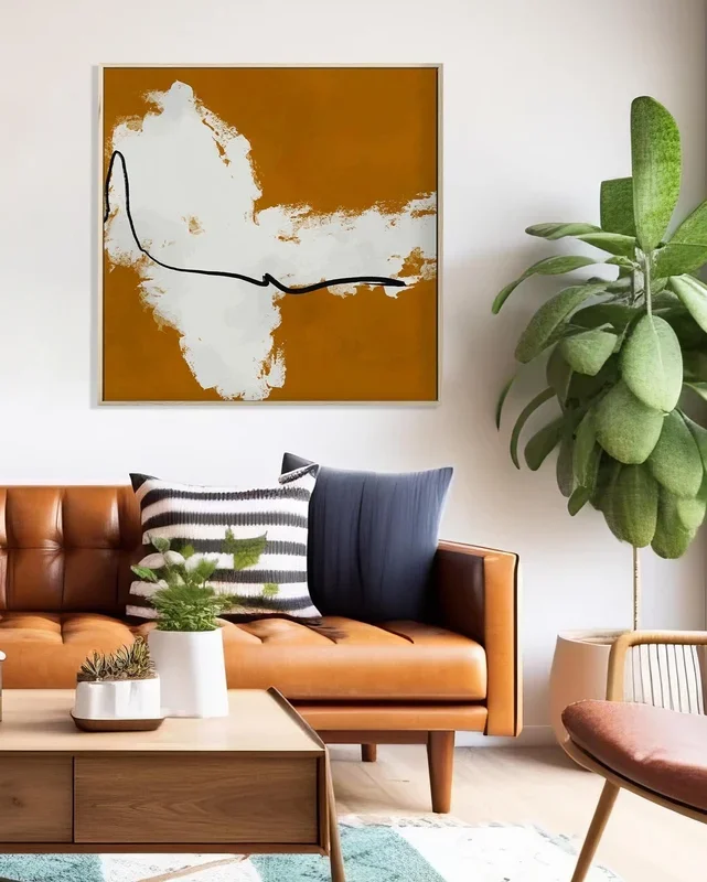 Burnt Orange Haze I Canvas Art
