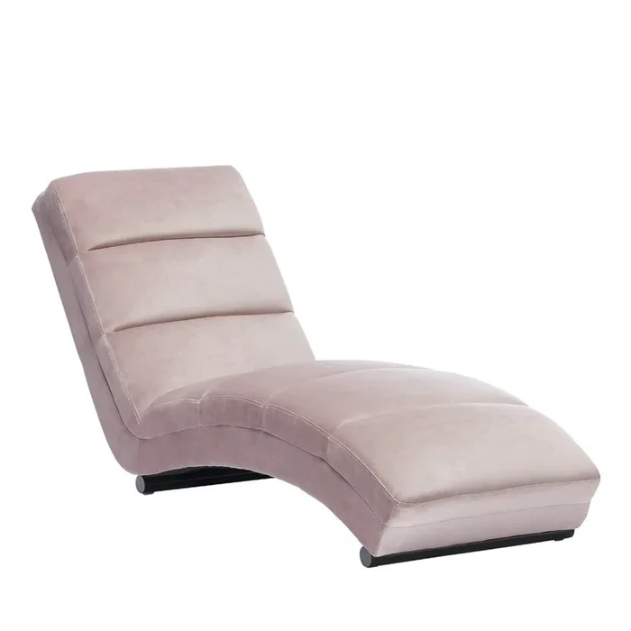 California Rose Pink Velvet Chaise