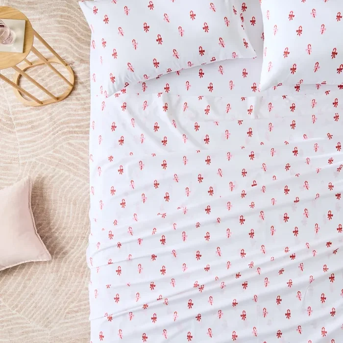 Candy Canes Percale Sheet Set