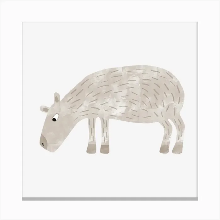 Capybara Watercolor 1 Canvas PrintNS by Nic Squirrell