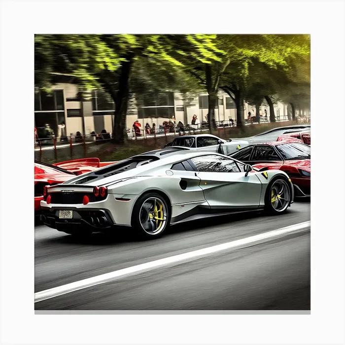 car on road Canvas PrintK by Kaioti