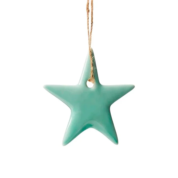 Ceramic Small Mint Star Decoration