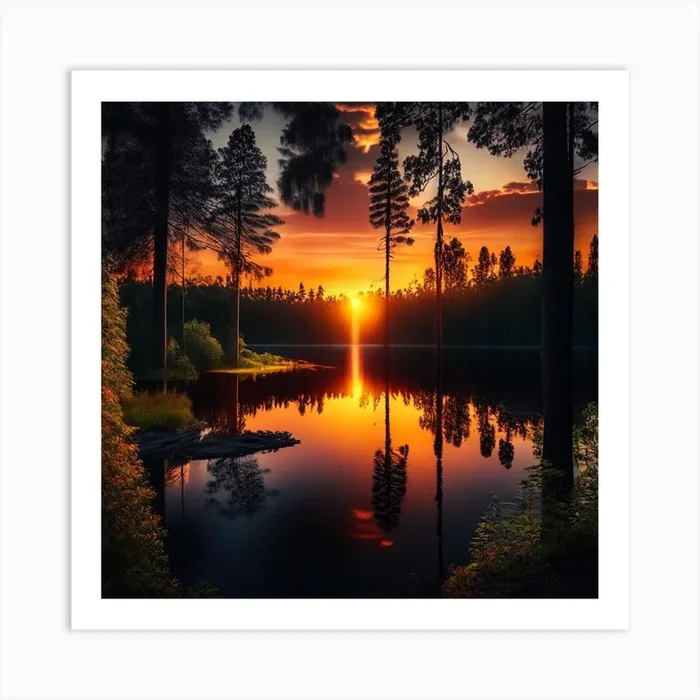 产品名称中包含顶级域名,检查并适当处理后再继续! Sunset In The Forest 3 Art PrintK by K.ES.Fosters.Enterprises