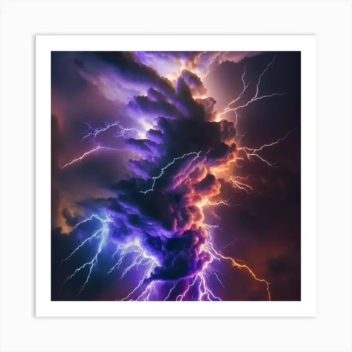 产品名称中包含顶级域名,检查并适当处理后再继续! Lightning Storm 11 Art PrintK by K.ES.Fosters.Enterprises
