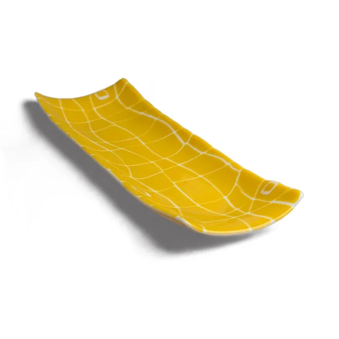 Channel Platters – Yellow on White, Small