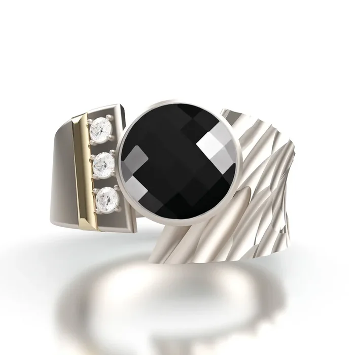 Checkerboard Diamond Ring
