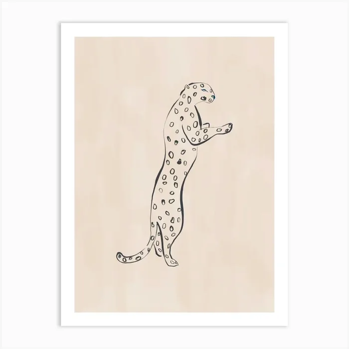 Cheetah 1 Art Print by Ivy Green Illustrations