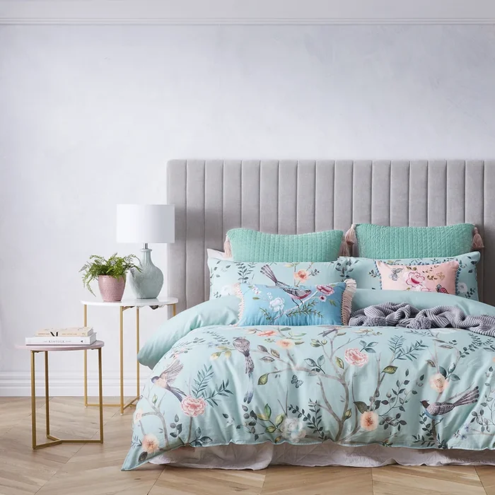 Chinoiserie Duck Egg Quilt Cover Set + Separates