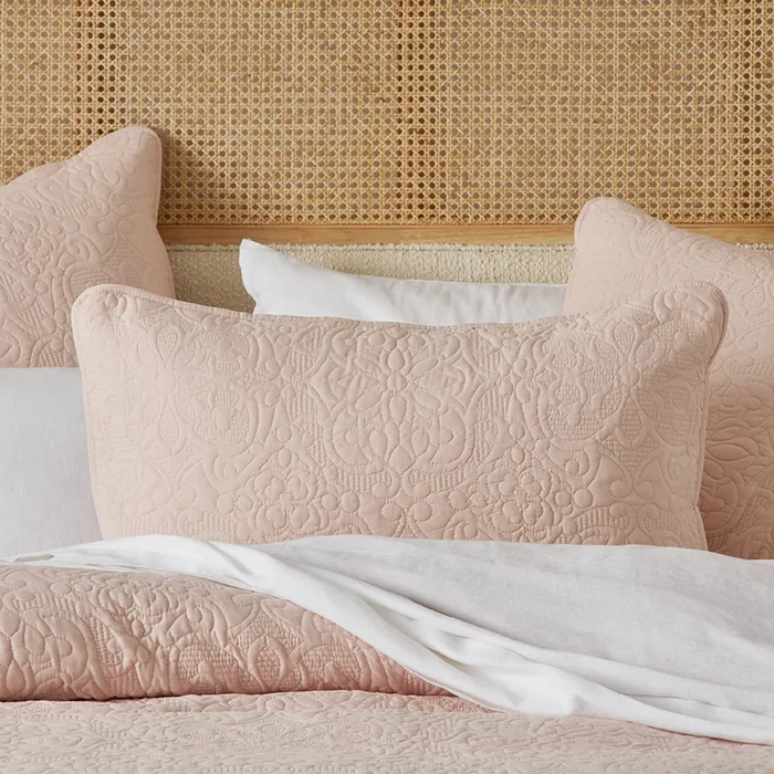 Chloe Nude Pink Quilted Pillowcases