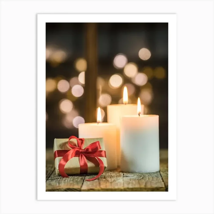 Christmas Candles Art Print by imagine