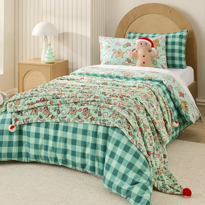 Christmas Gingerbread Candy Land Ultra Soft Blanket