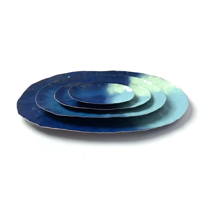 Chroma Decorative Metal Stacking Trays – Set of Four