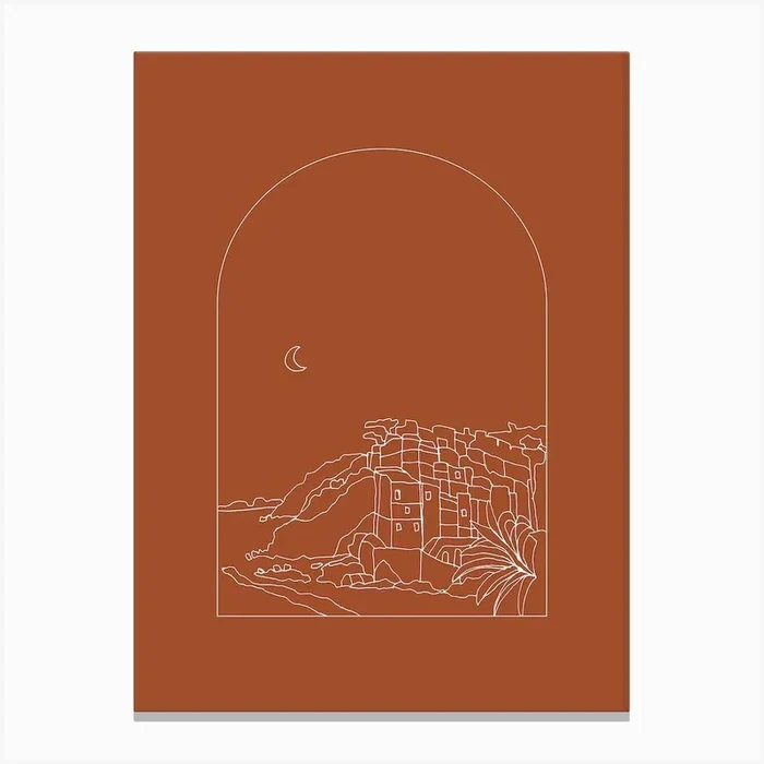 Cinque Terre Italy Terracotta Canvas Print by Planeta444