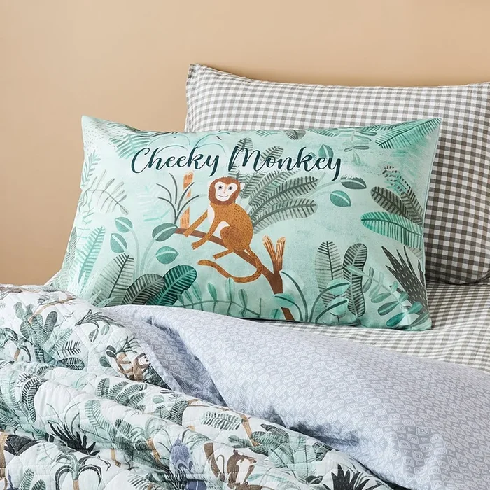 Co-ordinating Cheeky Monkey Pillowcase