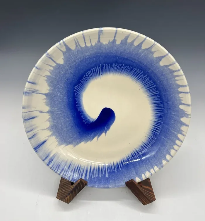 Cobalt Spin Serving Bowl II