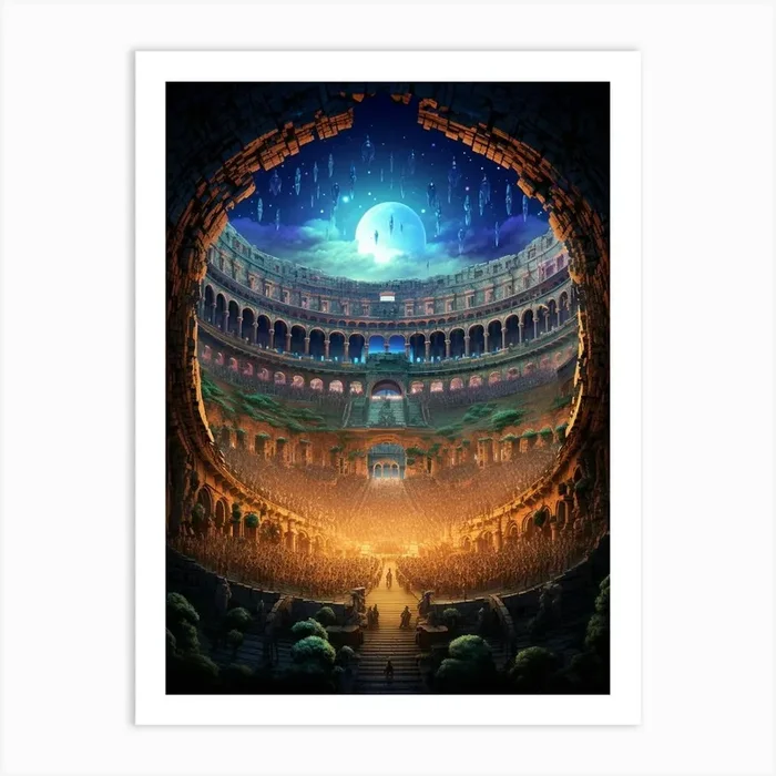 Colosseum Pixel Art 2 Art Print by PixelPerfect