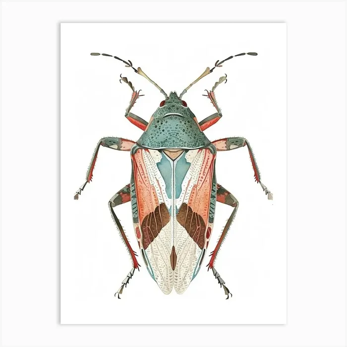 Colourful Insect Illustration Boxelder Bug 11 Art Print by Ritual Art Prints
