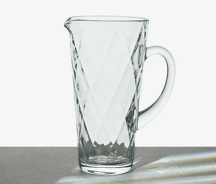 Concerto Geometric Diamond Glass Pitcher