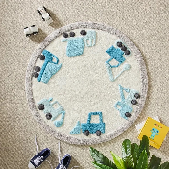 Construction Zone Decorative Rug