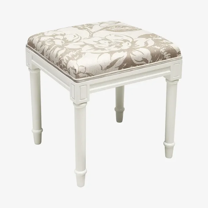 Cottage Vanity Stool – Taupe – Linen – Magnolia by 123Creations