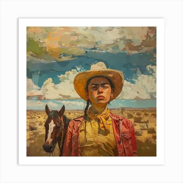 Cowgirl 3 Fy S Art PrintH by high-noon-moon