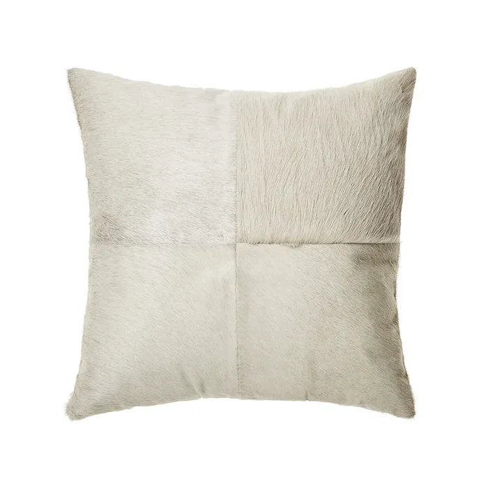 Cowhide Cushion Ivory