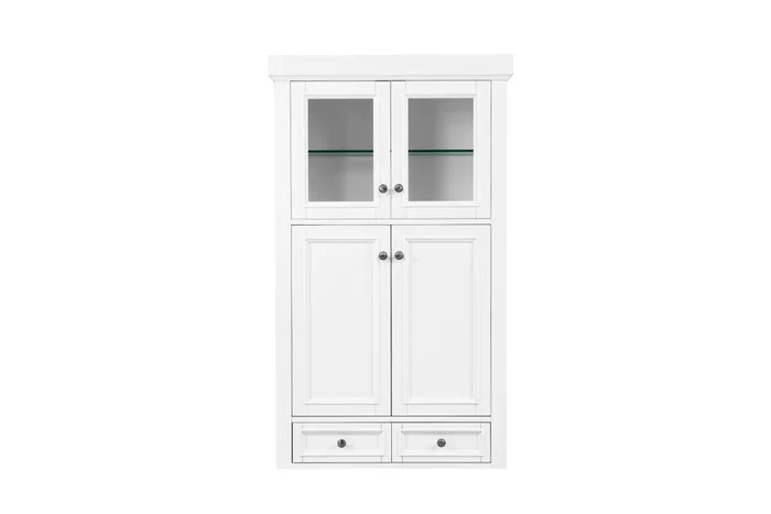 De Soto 30 ” Double Tower Hutch, Bright White