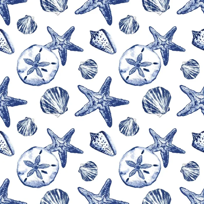 Deep Ocean Treasures White Pattern