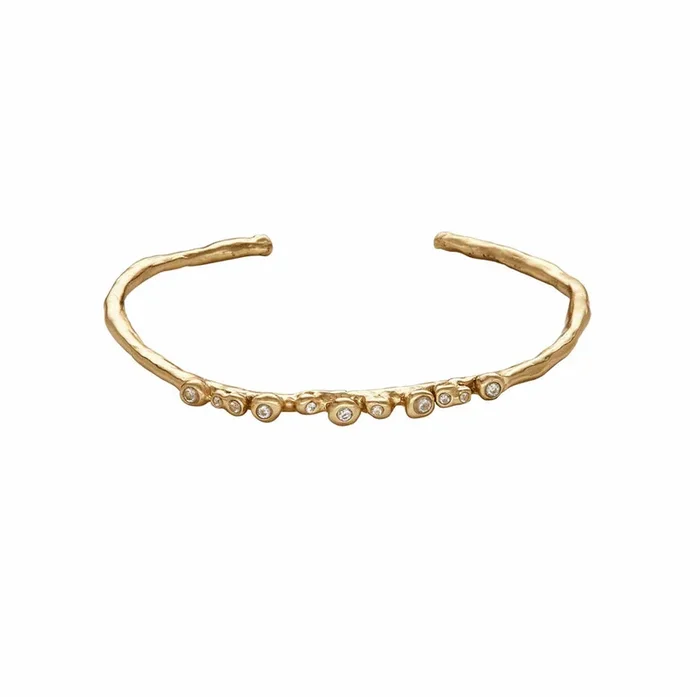 Delta Bronze Cuff – Cubic Zirconia