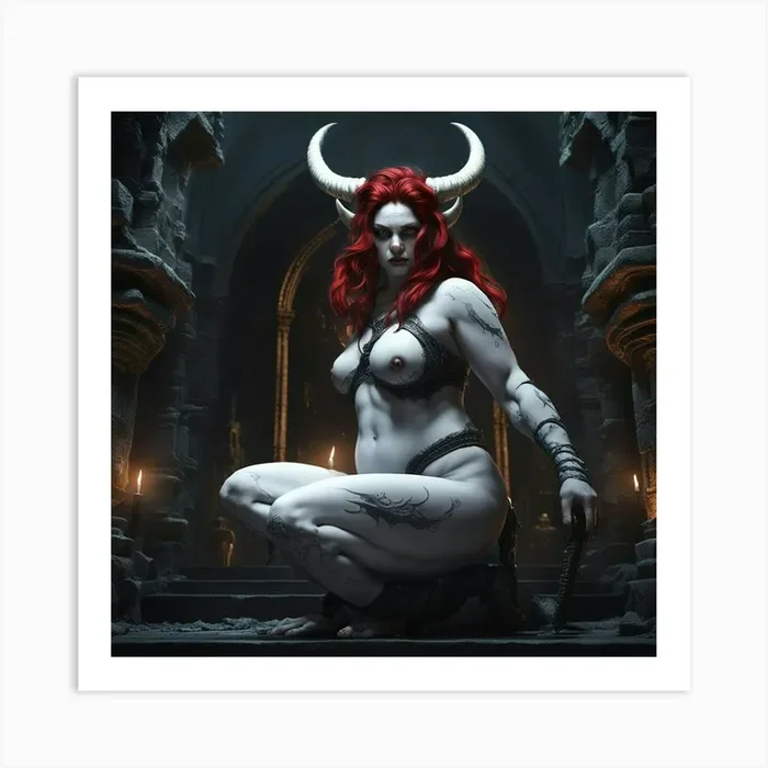 Demon Woman 1 Art Print by Ines Fulgencia Sainte-Ficelle