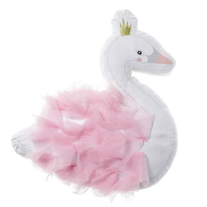 Designer Grey Swan Cushion