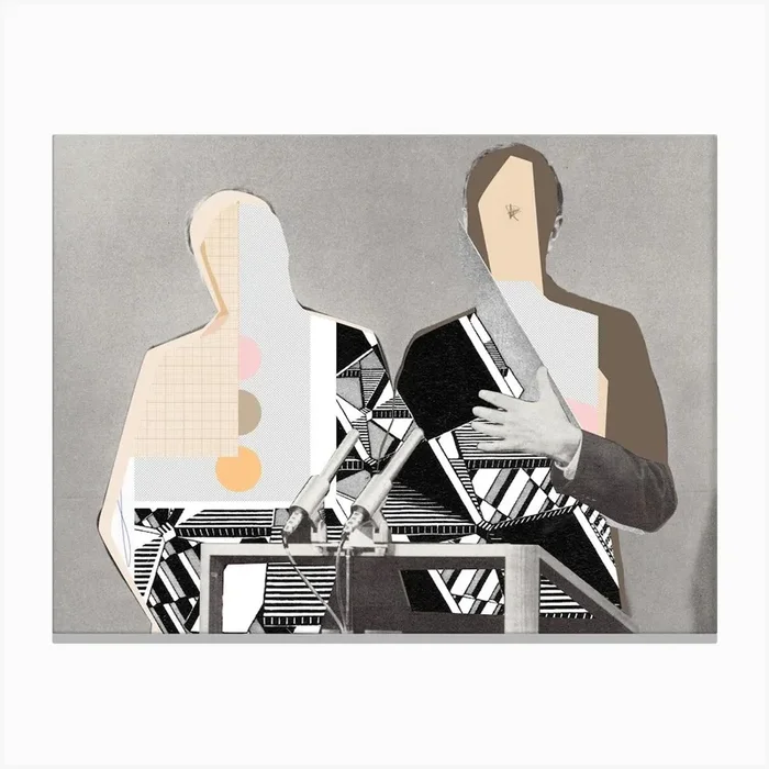 Dick Und Doof Talks Canvas Print by Marko Koeppe