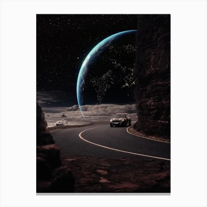Driving Space Canvas Print by Arizrab