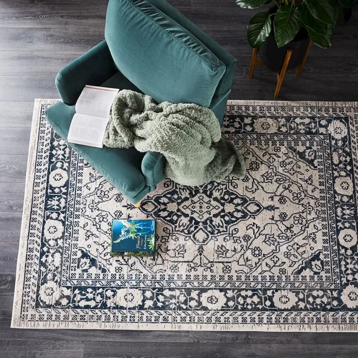 European Collection Safi Sachi Silver & Coal Rug