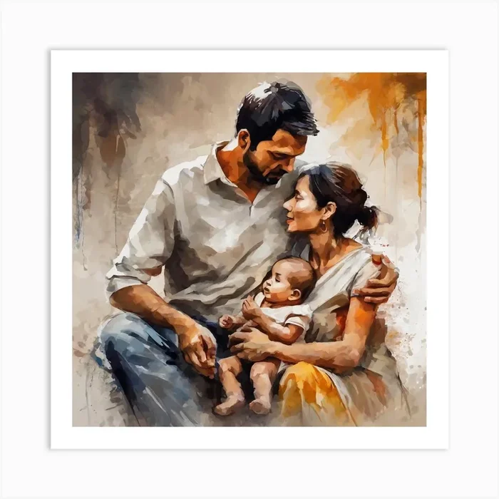 Family Portrait Art Print by Picture Perfect