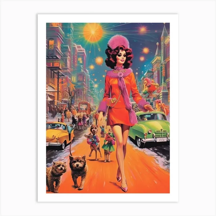 Fantasy Holidays In Italy Kitsch 2 Art Print by Bubblegum Kitsch