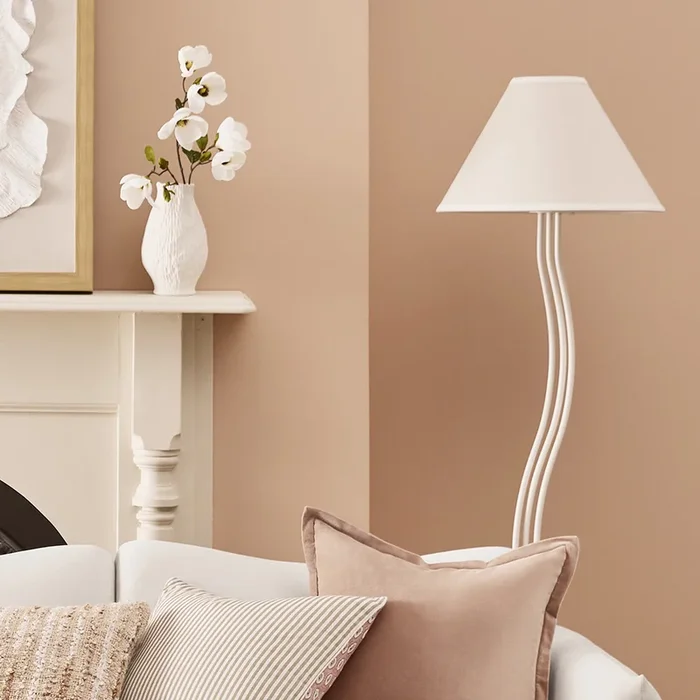 Fleur Coconut Milk & Linen Floor Light