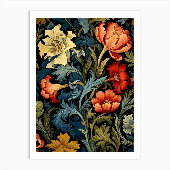 Floral Pattern 16 Art PrintS by Shadesigns