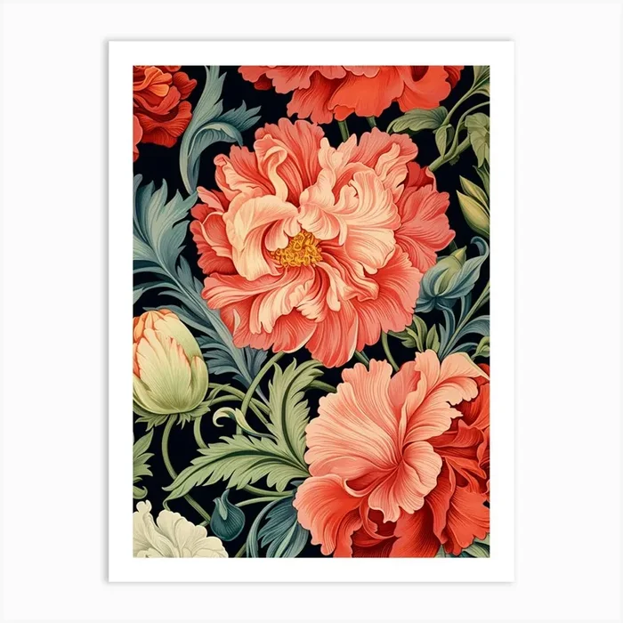 Floral Pattern 34 Art PrintS by Shadesigns