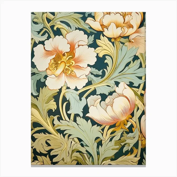 Floral Wallpaper 66 Canvas PrintS by Shadesigns