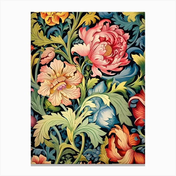Floral Wallpaper 67 Canvas PrintS by Shadesigns