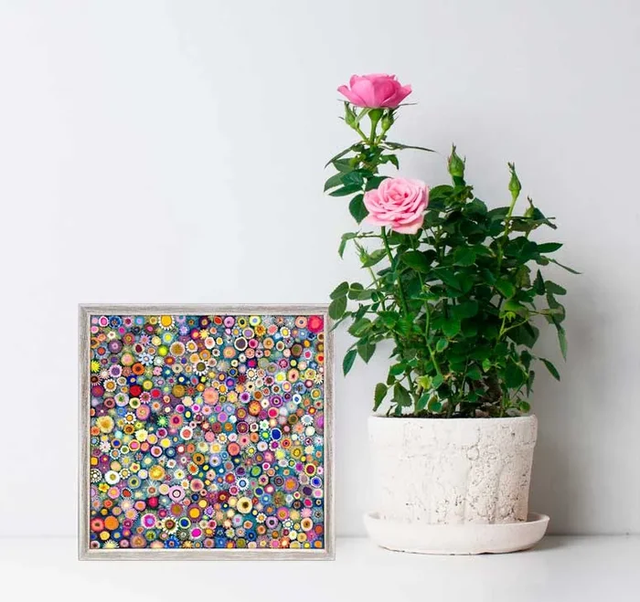 Flower Couture Mini Framed Canvas