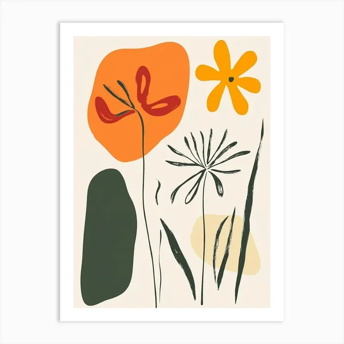 Flowers And Leaves 25 Art Print by SyedAbu