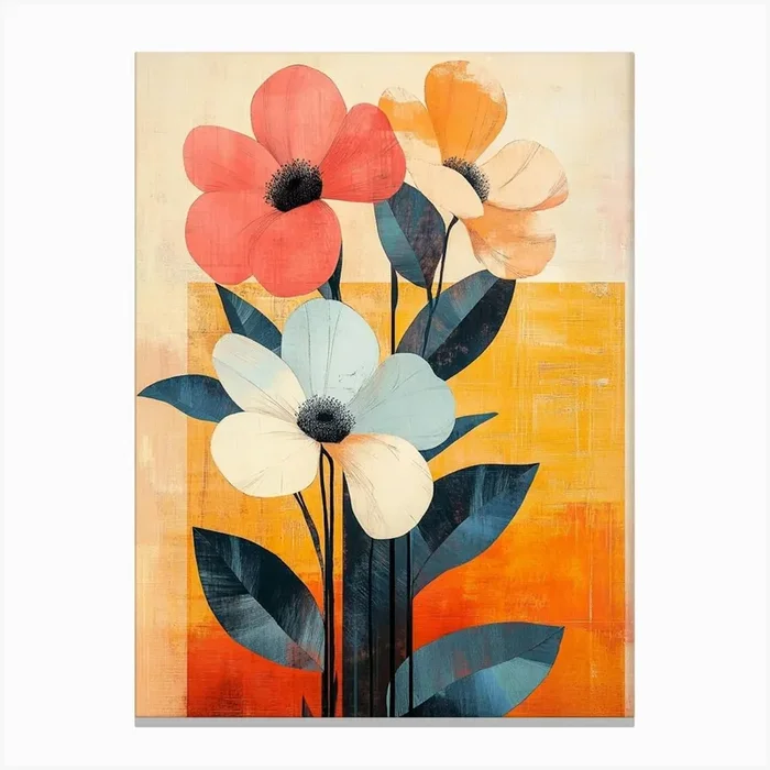 Flowers In A Vase 134 Canvas PrintS by Shadesigns