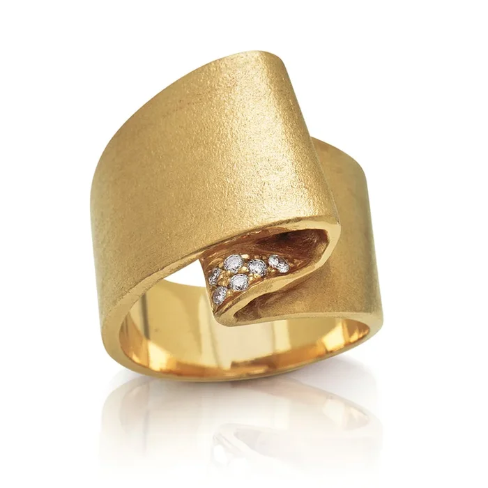Folded Yellow Gold Ring