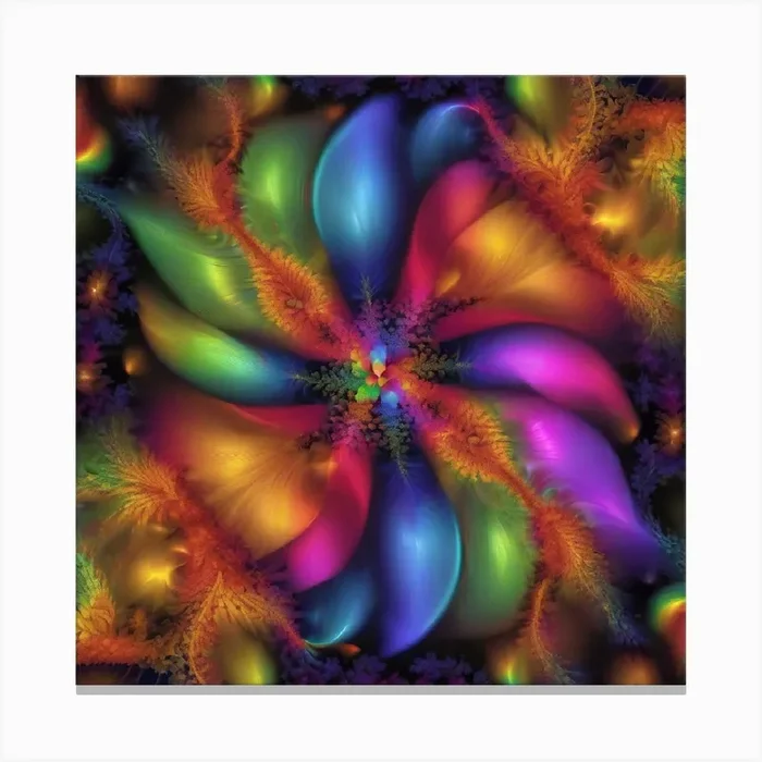 Fractal Flower 1 Canvas Print by ArtisticQuotesOfLife